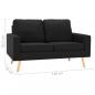 Preview: 2-Sitzer-Sofa Schwarz Stoff