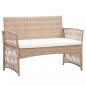 Preview: 4-tlg. Garten-Lounge-Set mit Auflage Poly Rattan Beige