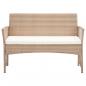 Preview: 4-tlg. Garten-Lounge-Set mit Auflage Poly Rattan Beige