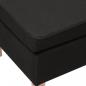 Preview: Hocker mit Holzbeinen Schwarz Stoff