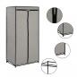 Preview: ARDEBO.de - Kleiderschrank Grau 75×50×160 cm