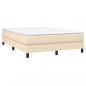 Preview: Boxspringbett mit Matratze Creme 160x200 cm Stoff