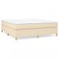 Preview: Boxspringbett mit Matratze Creme 180x200 cm Stoff