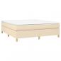 Preview: Boxspringbett mit Matratze Creme 180x200 cm Stoff