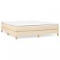 Preview: Boxspringbett mit Matratze Creme 160x200 cm Stoff