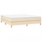 Preview: Boxspringbett mit Matratze Creme 160x200 cm Stoff