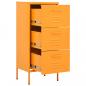 Preview: Lagerschrank Senfgelb 42,5x35x101,5 cm Stahl    