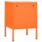 Preview: Nachttisch Orange 35x35x51 cm Stahl 