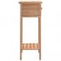 Preview: Beistelltisch mit Schublade 25x25x60 cm Massivholz Nussbaum 