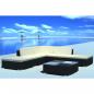 Preview: ARDEBO.de - 6-tlg. Garten-Lounge-Set mit Auflagen Poly Rattan Schwarz