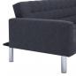 Preview: Schlafsofa in L-Form Dunkelgrau Polyester