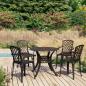 Preview: ARDEBO.de - 5-tlg. Bistro-Set Aluminiumguss Bronzen