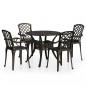 Preview: 5-tlg. Bistro-Set Aluminiumguss Bronzen