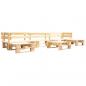 Preview: ARDEBO.de - 6-tlg. Paletten-Lounge-Set Holz Natur