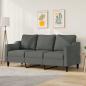 Preview: ARDEBO.de - 3-Sitzer-Sofa Dunkelgrau 180 cm Stoff