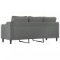 Preview: 3-Sitzer-Sofa Dunkelgrau 180 cm Stoff