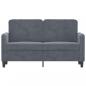 Preview: 2-Sitzer-Sofa Dunkelgrau 120 cm Samt