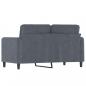 Preview: 2-Sitzer-Sofa Dunkelgrau 120 cm Samt