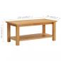 Preview: Couchtisch 110 x 55 x 40 cm Eiche Massivholz 