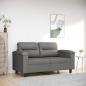 Preview: ARDEBO.de - 2-Sitzer-Sofa Dunkelgrau 120 cm Mikrofasergewebe