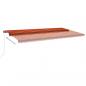 Preview: Markise Manuell Einziehbar mit LED 600x350 cm Orange & Braun