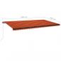 Preview: Markise Manuell Einziehbar mit LED 600x350 cm Orange & Braun