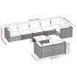 Preview: 9-tlg. Garten-Lounge-Set mit Kissen Braun Poly Rattan