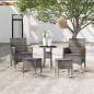 Preview: ARDEBO.de - 5-tlg. Garten-Lounge-Set Poly Rattan Grau