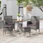 Preview: ARDEBO.de - 5-tlg. Garten-Lounge-Set Poly Rattan Grau