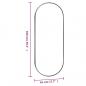 Preview: Wandspiegel 45x100 cm Glas Oval