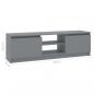 Preview: TV-Schrank Grau 120×30×35,5 cm Holzwerkstoff