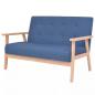 Preview: ARDEBO.de - 2-Sitzer-Sofa Stoff Blau