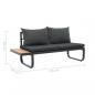 Preview: 2-tlg. Garten-Ecksofa-Set mit Auflagen Aluminium WPC