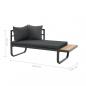 Preview: 2-tlg. Garten-Ecksofa-Set mit Auflagen Aluminium WPC