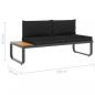 Preview: 5-tlg. Garten-Ecksofa-Set mit Auflagen Aluminium und WPC