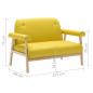 Preview: 2-Sitzer-Sofa Stoff Gelb