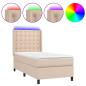 Preview: Boxspringbett mit Matratze & LED Cappuccino-Braun 80x200cm