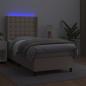 Preview: Boxspringbett mit Matratze & LED Cappuccino-Braun 80x200cm