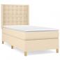 Preview: ARDEBO.de - Boxspringbett mit Matratze Creme 80x200 cm Stoff