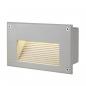 Preview: ARDEBO.de SLV BRICK DOWNUNDER, Outdoor Wandeinbauleuchte, LED, 3000K, IP54, rechteckig, silbergrau (229702)