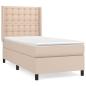 Preview: Boxspringbett mit Matratze Cappuccino-Braun 80x200cm Kunstleder