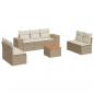 Preview: 8-tlg. Garten-Sofagarnitur mit Kissen Beige Poly Rattan