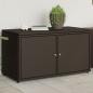 Preview: ARDEBO.de - Gartenschrank Braun 110x55x60,5 cm Poly Rattan