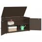 Preview: Gartenschrank Braun 110x55x60,5 cm Poly Rattan