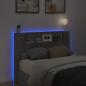 Preview: LED-Kopfteil mit Ablagen Betongrau 140x16,5x103,5 cm