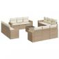 Preview: 13-tlg. Garten-Sofagarnitur mit Kissen Beige Poly Rattan