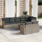 Preview: ARDEBO.de - 9-tlg. Garten-Sofagarnitur mit Kissen Grau Poly Rattan