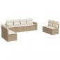 Preview: 8-tlg. Garten-Sofagarnitur mit Kissen Beige Poly Rattan