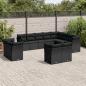 Preview: ARDEBO.de - 12-tlg. Garten-Sofagarnitur mit Kissen Schwarz Poly Rattan