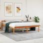 Preview: Seniorenbett Wachsbraun 160x200 cm Massivholz Kiefer